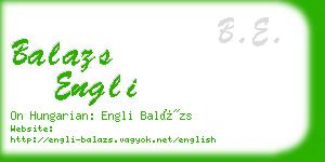 balazs engli business card